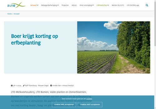 Boer krijgt korting op erfbeplanting